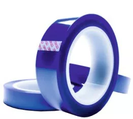 Blaue PET-Klebebandrollen zum Abdecken